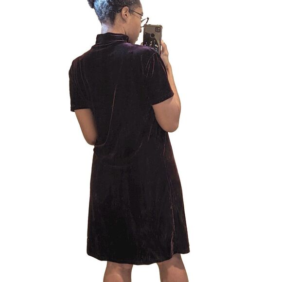 Vintage Jaqueline Ferrar Velvet Dress Womens 10 90s Grunge Goth Whimsigoth - Picture 4 of 8
